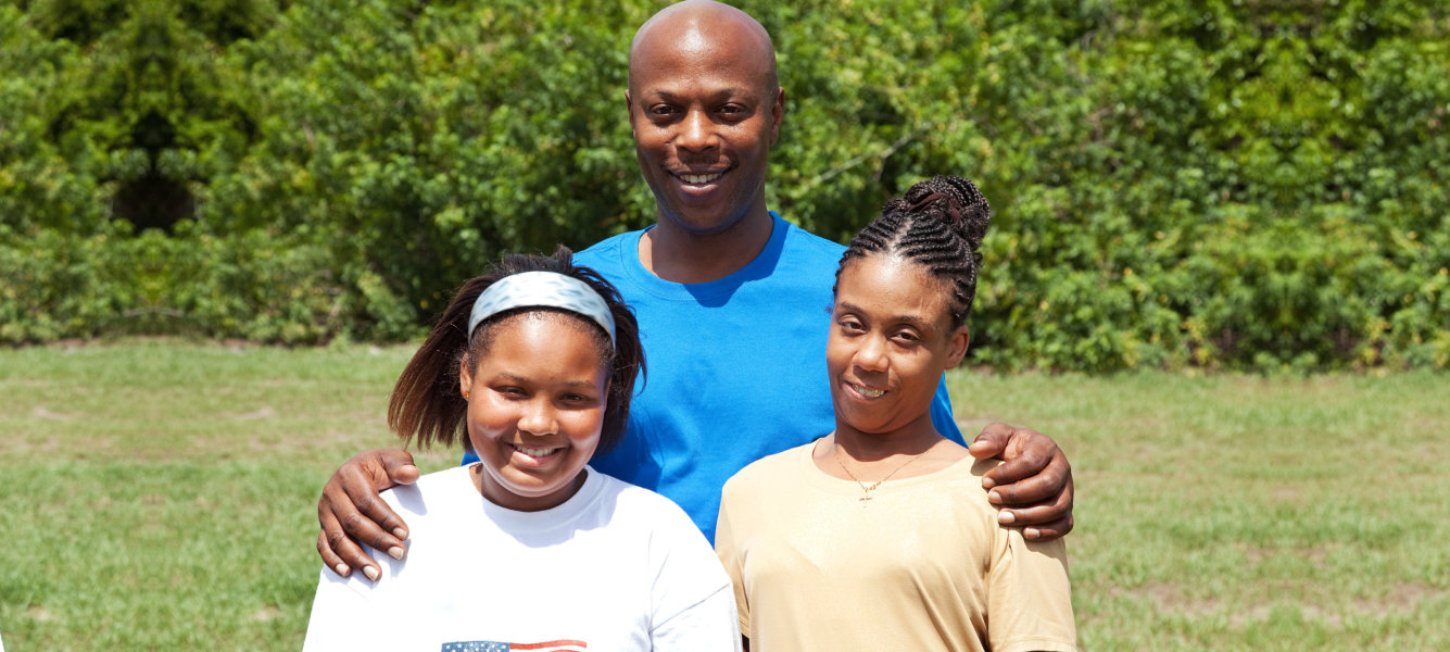 Happy African-American Family.