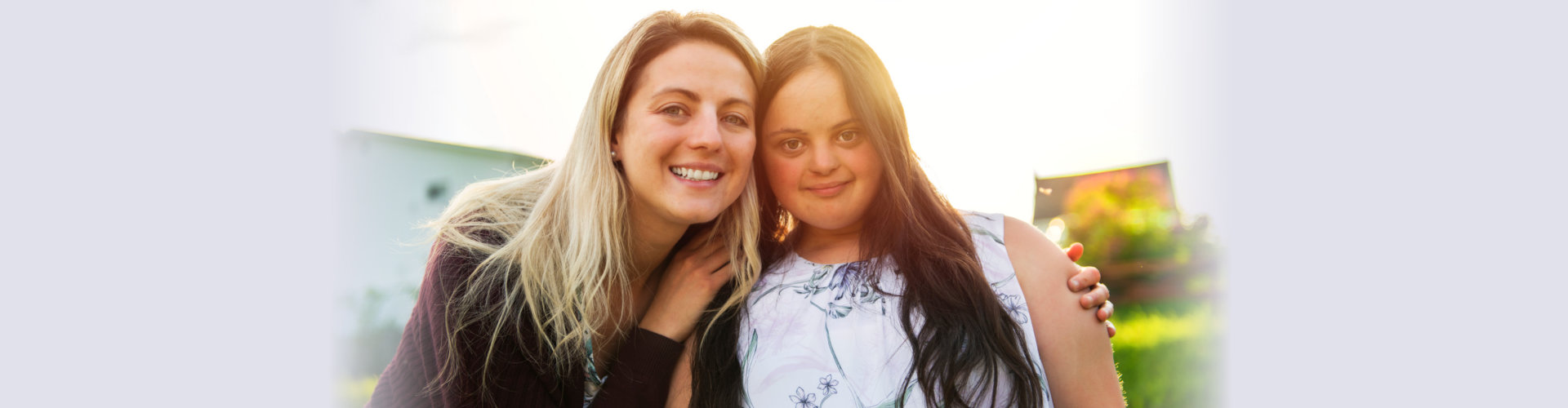 young lady with developmental disability with her sister