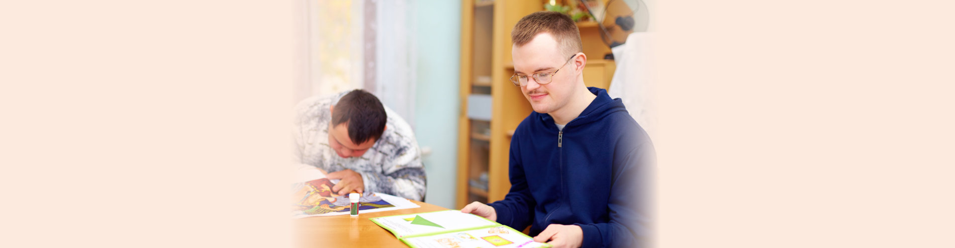 man with developmental disability doing activity